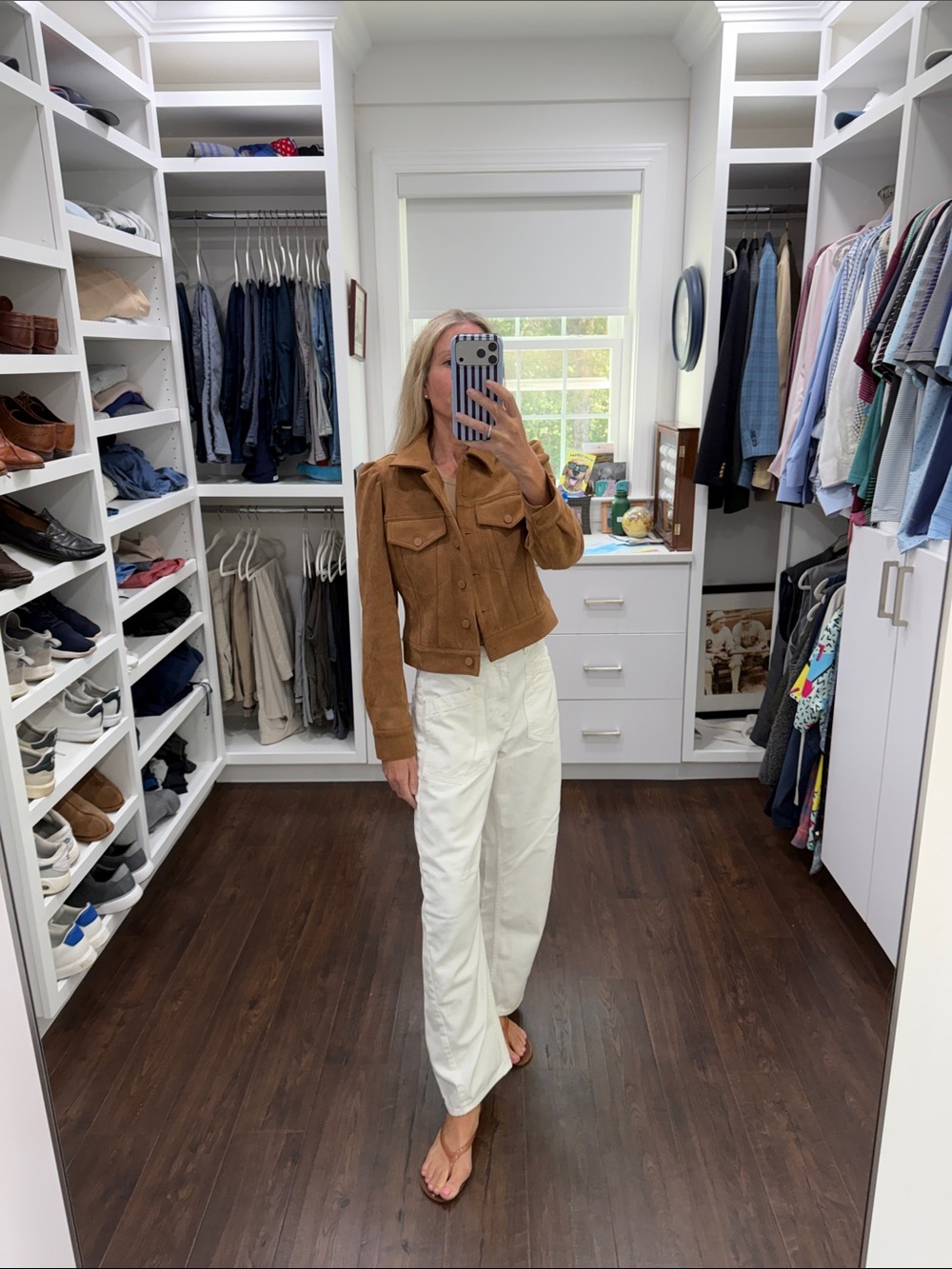 Francesca's Collections Suede Jacket in Tan Brown - Picture 2 of 7